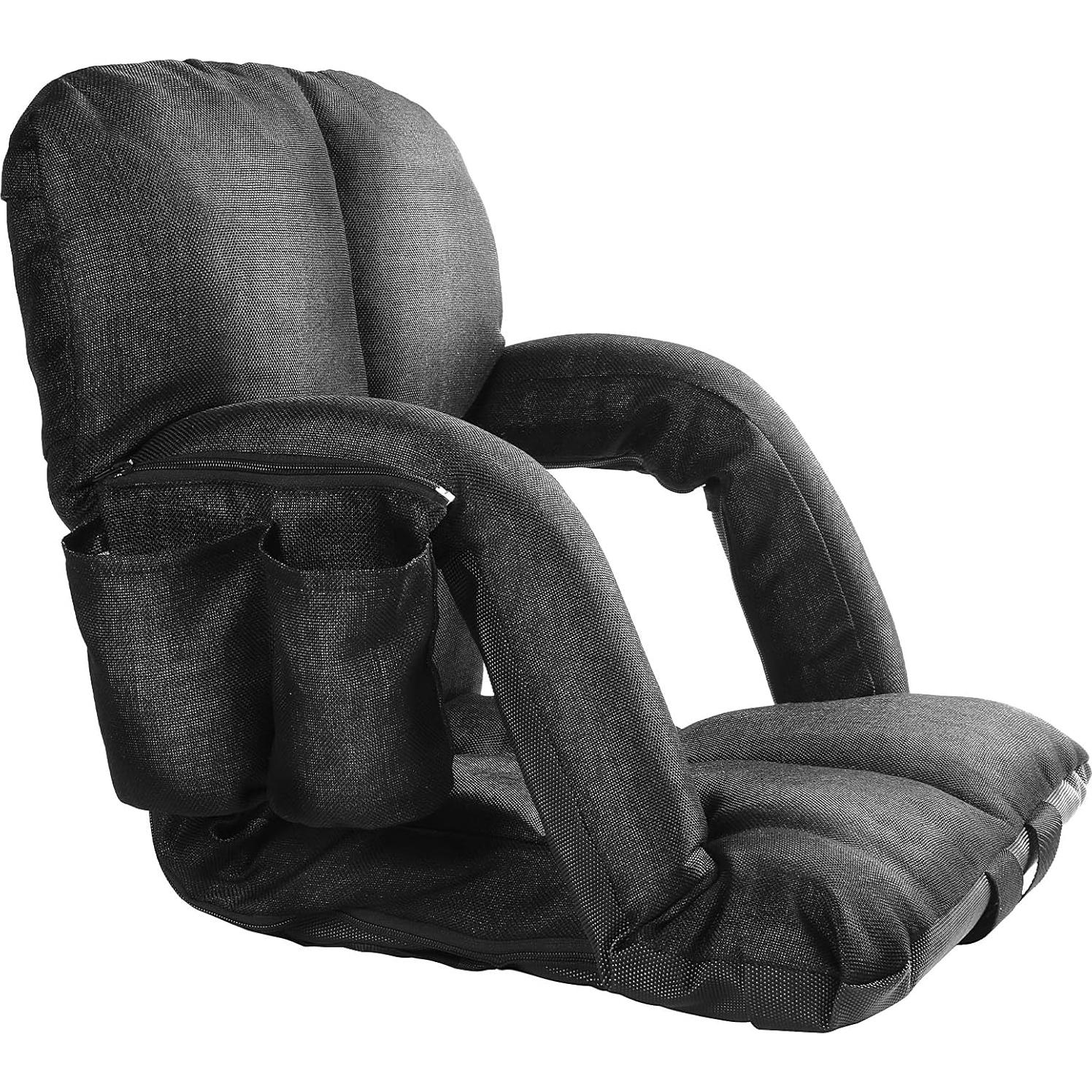 Asientos de Estadio AlexHome con Respaldo y Cojín 2P Negro