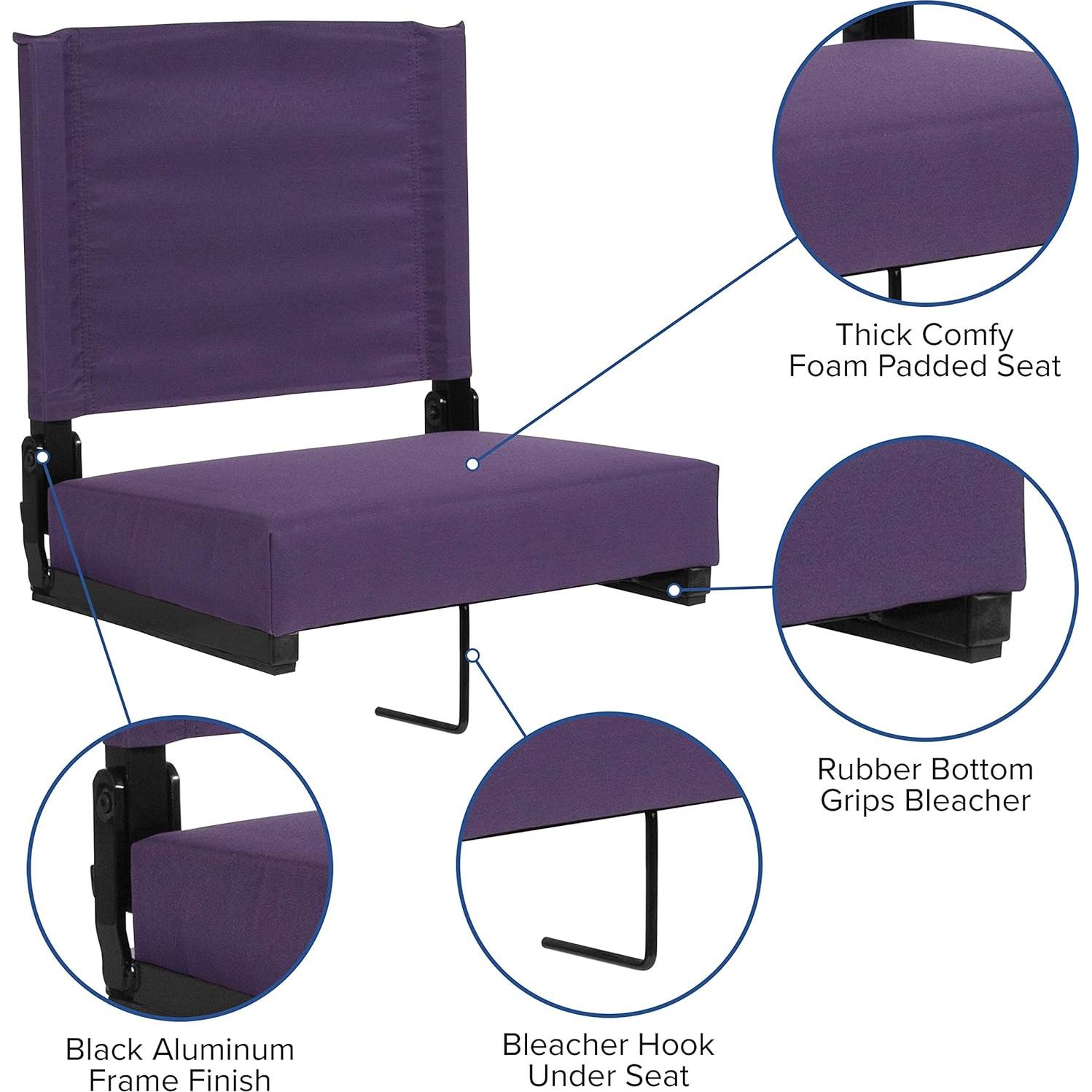Juego de 2 Sillas de Estadio BizChair Acolchadas 226.8 kg