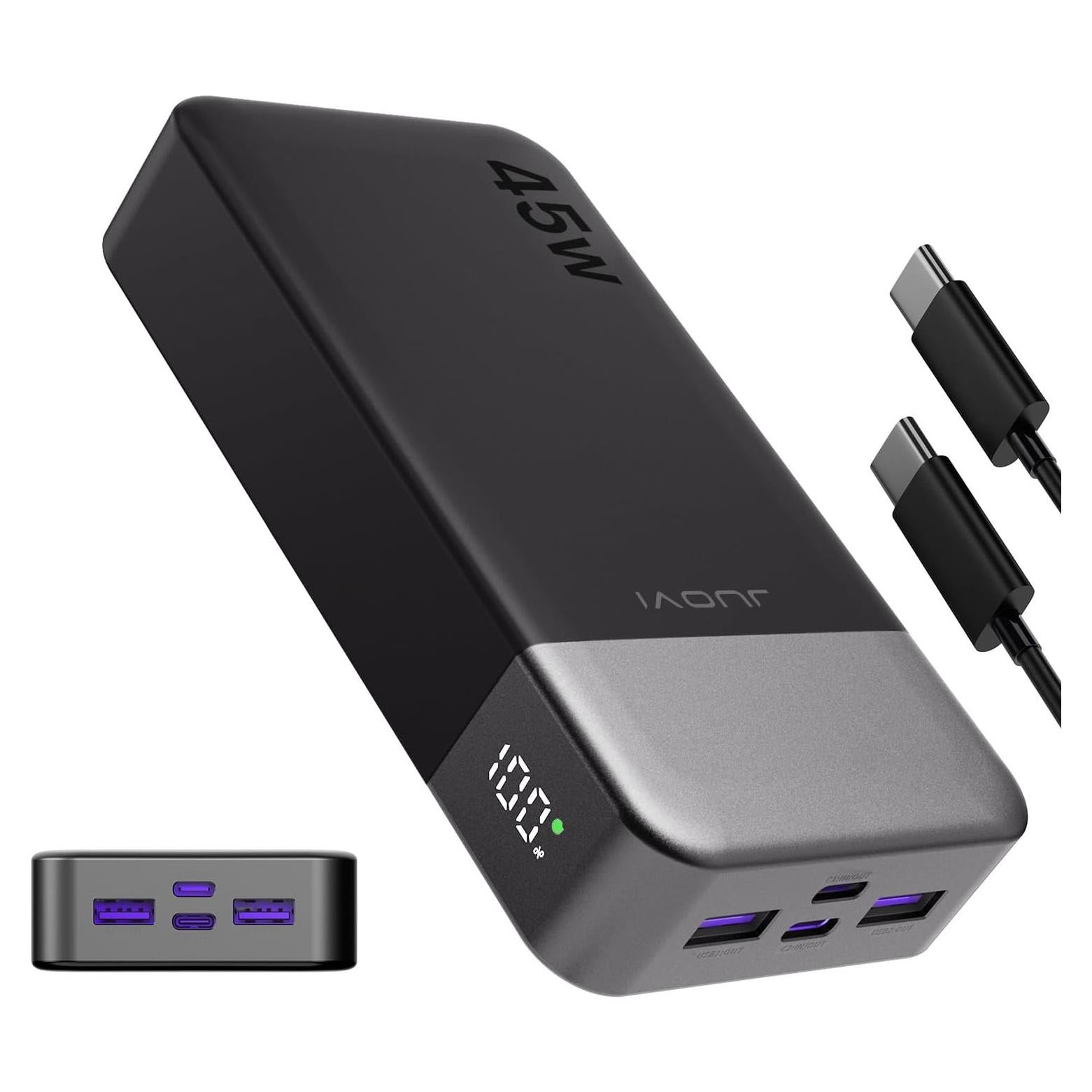 Banco de Energía Portátil JUOVI 20000mAh 45W Carga Rápida