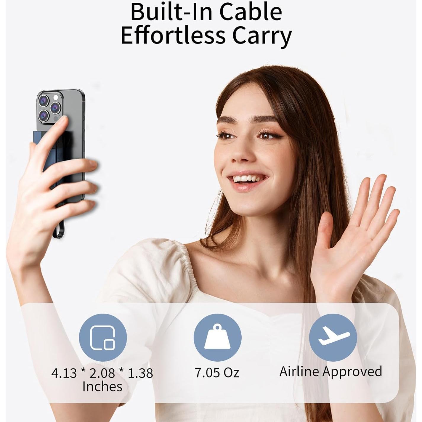 Cargador Portátil Miady 10000mAh con Enchufe Plegable 30W