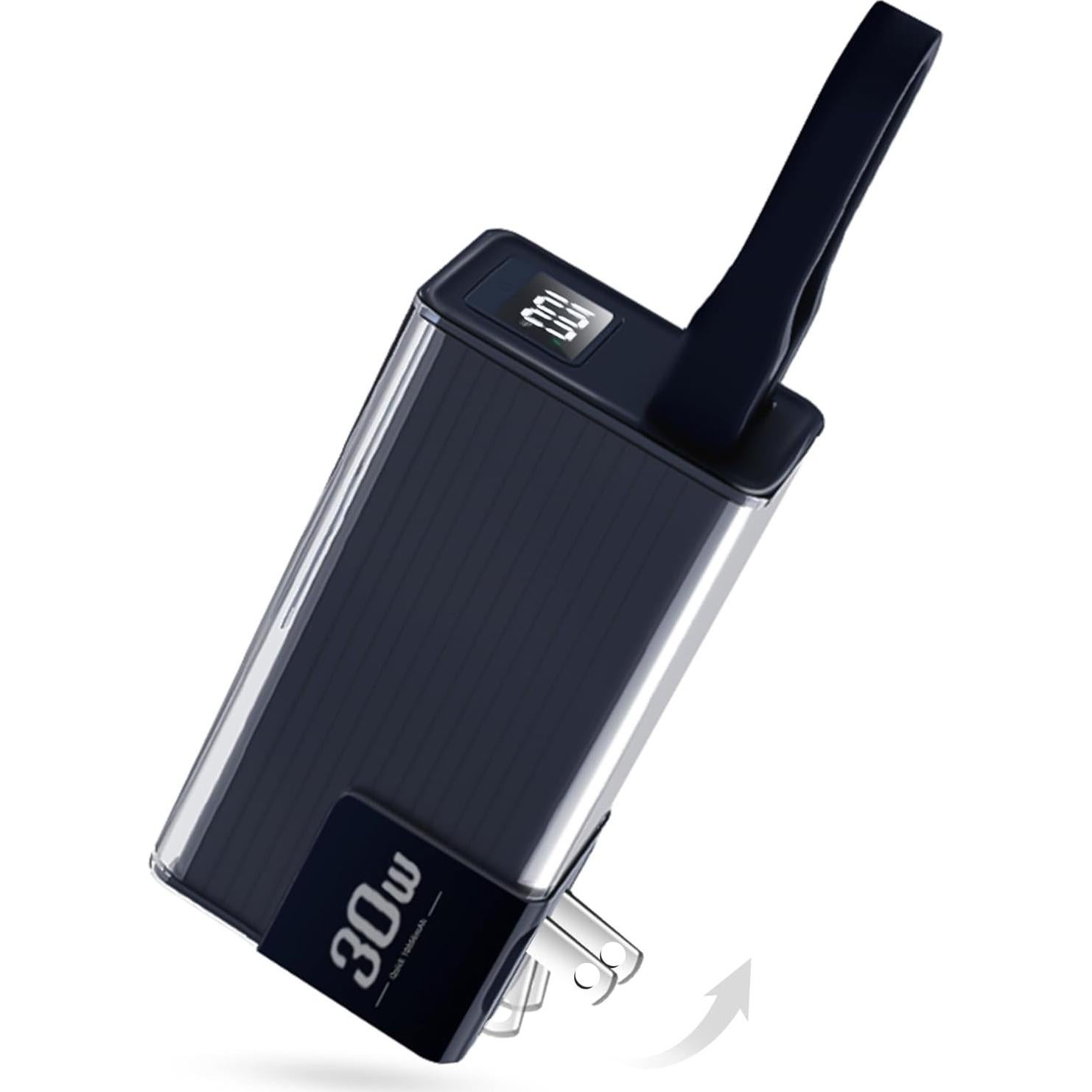 Cargador Portátil Miady 10000mAh con Enchufe Plegable 30W