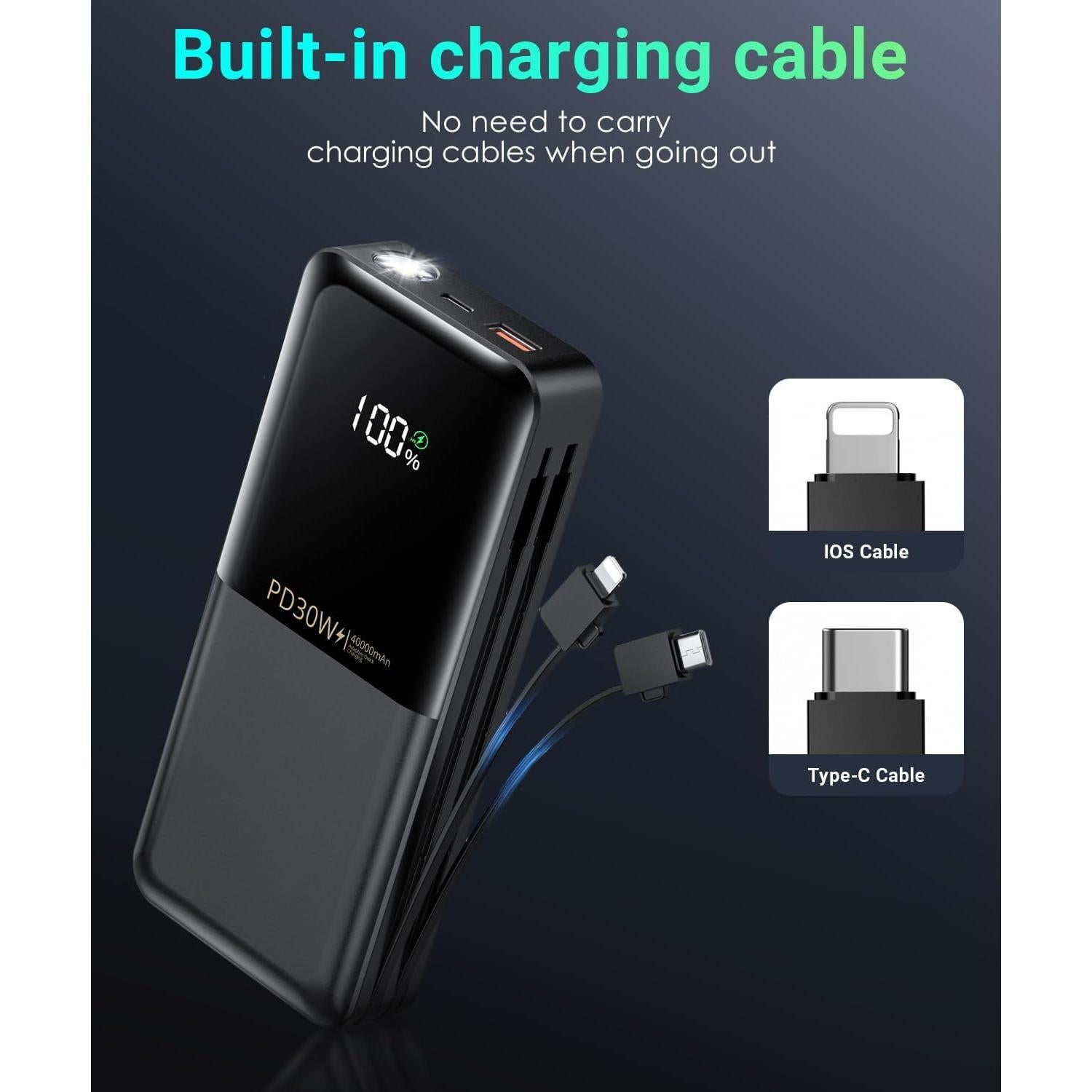 Cargador Portátil Power Bank K20 Pro 40000mAh Carga Rápida