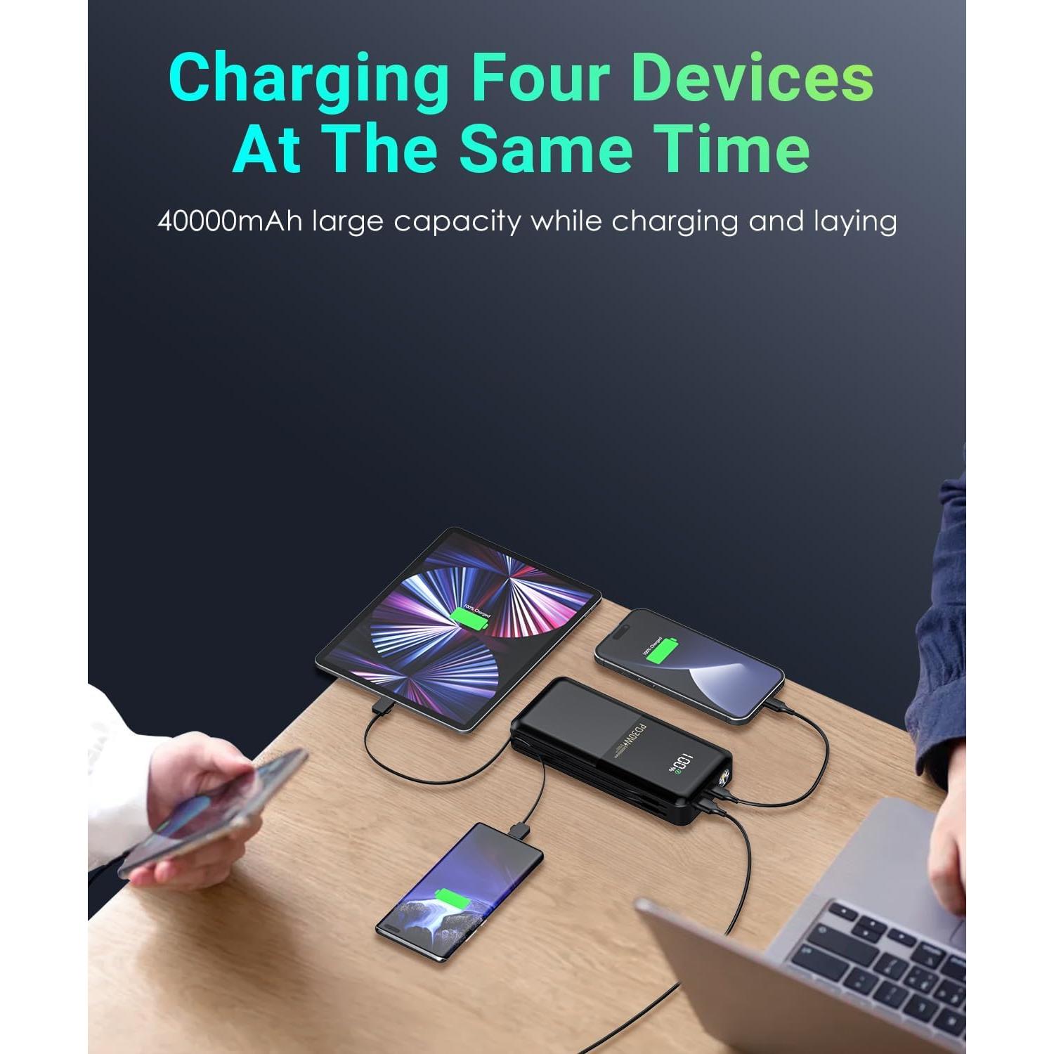 Cargador Portátil Power Bank K20 Pro 40000mAh Carga Rápida