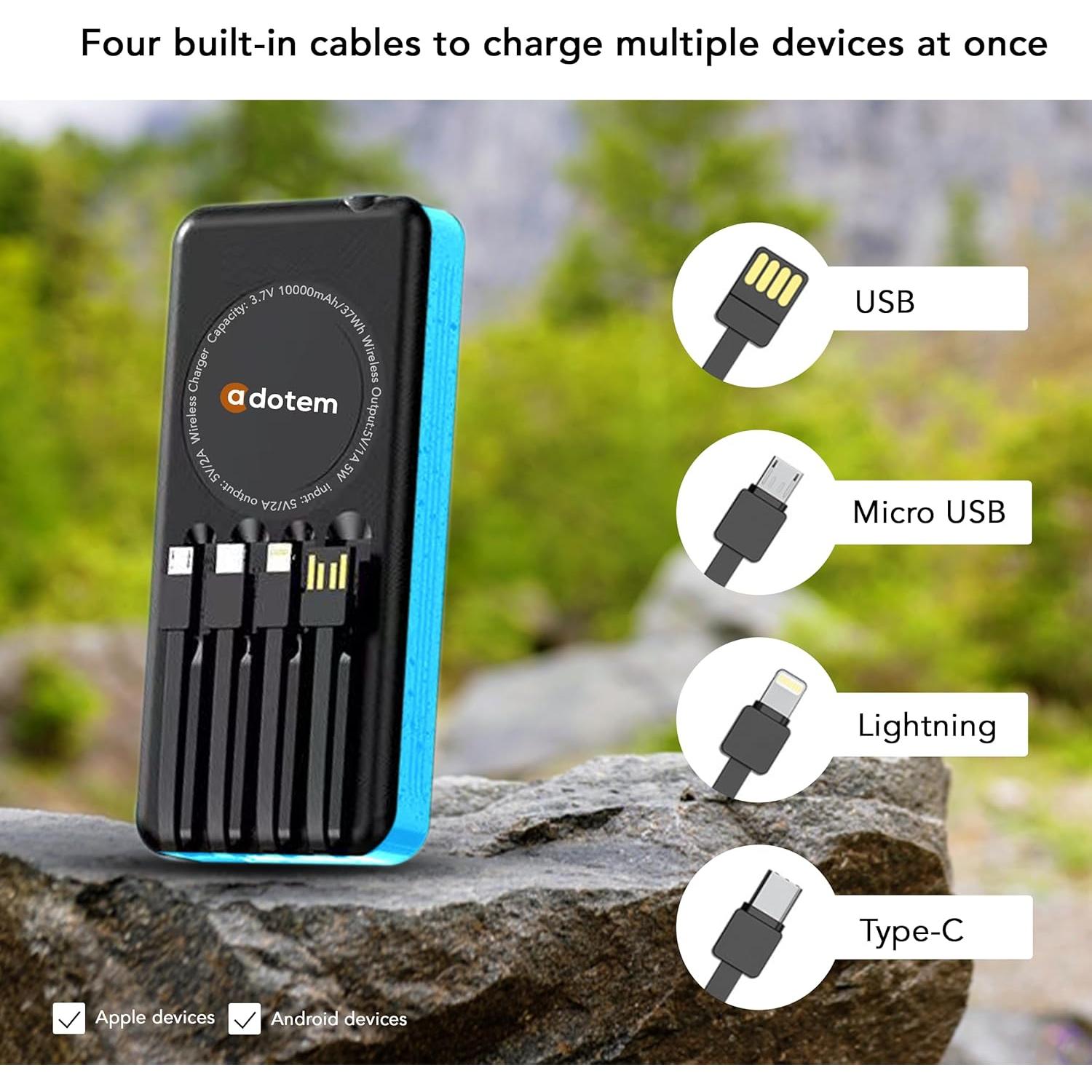 Banco de Energía Solar Portátil 10,000mAh Dongguan - Carga Inalámbrica