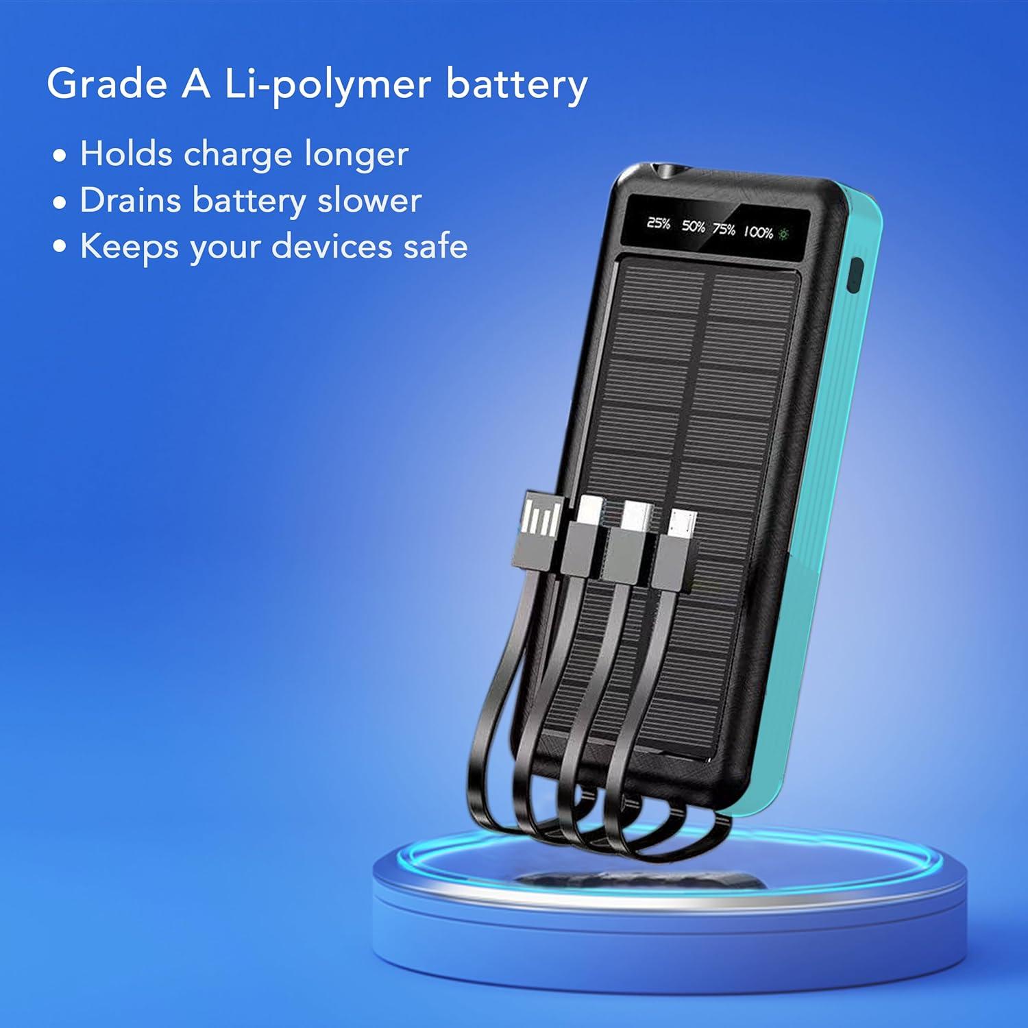 Banco de Energía Solar Portátil 10,000mAh Dongguan - Carga Inalámbrica