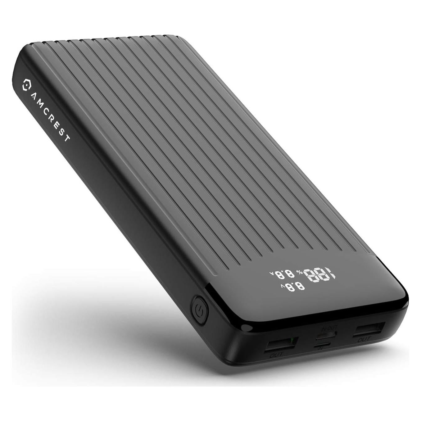 Banco de Energía Amcrest 26800mAh USB-C Carga Rápida 22W