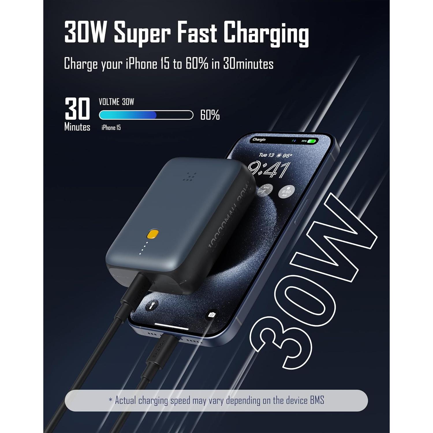 Batería Externa VOLTME Hypercore 10000mAh 30W PD Cargador