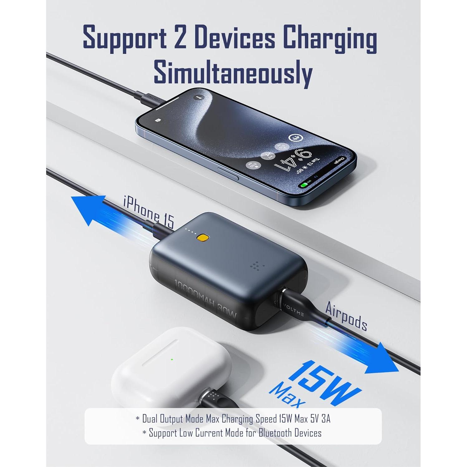 Batería Externa VOLTME Hypercore 10000mAh 30W PD Cargador