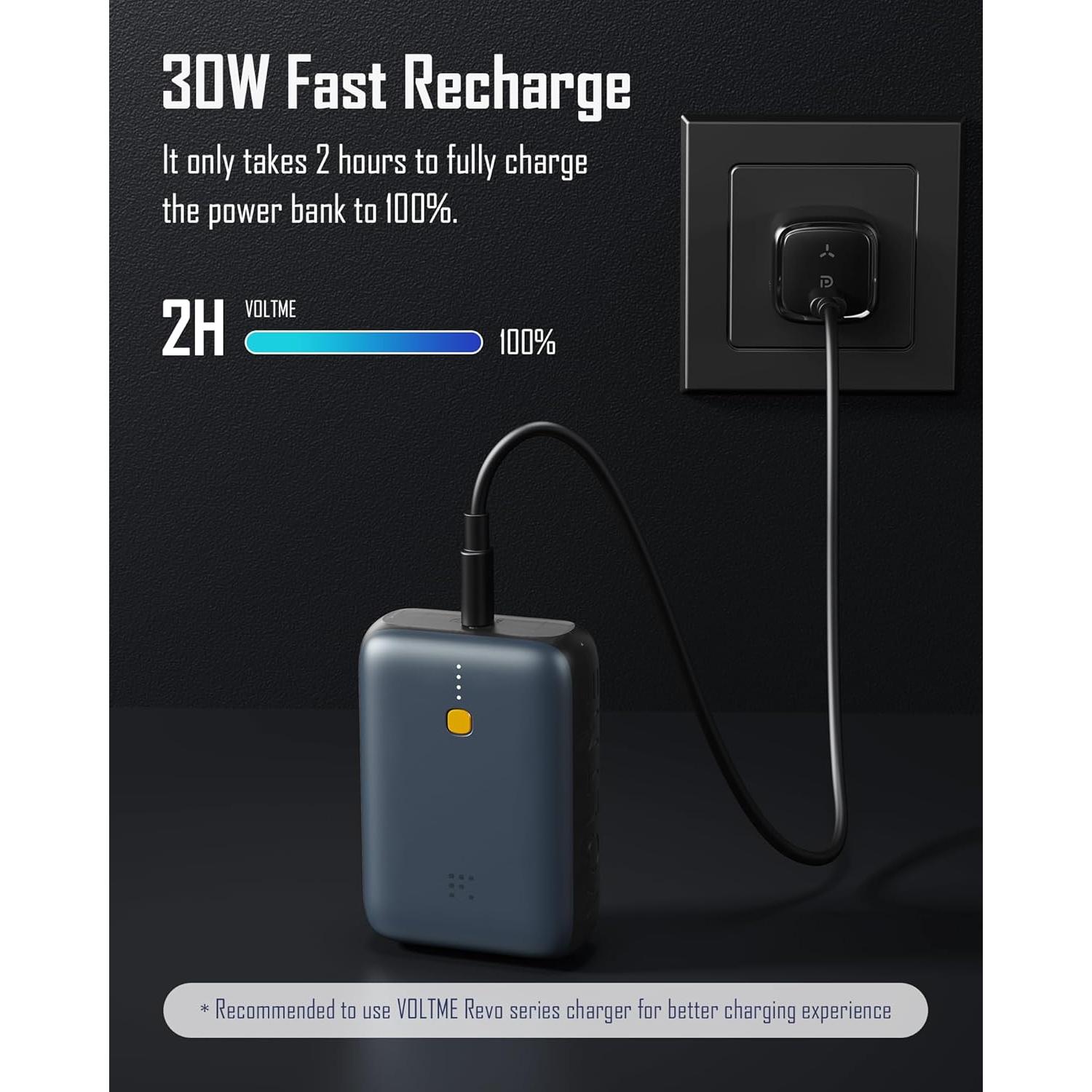 Batería Externa VOLTME Hypercore 10000mAh 30W PD Cargador