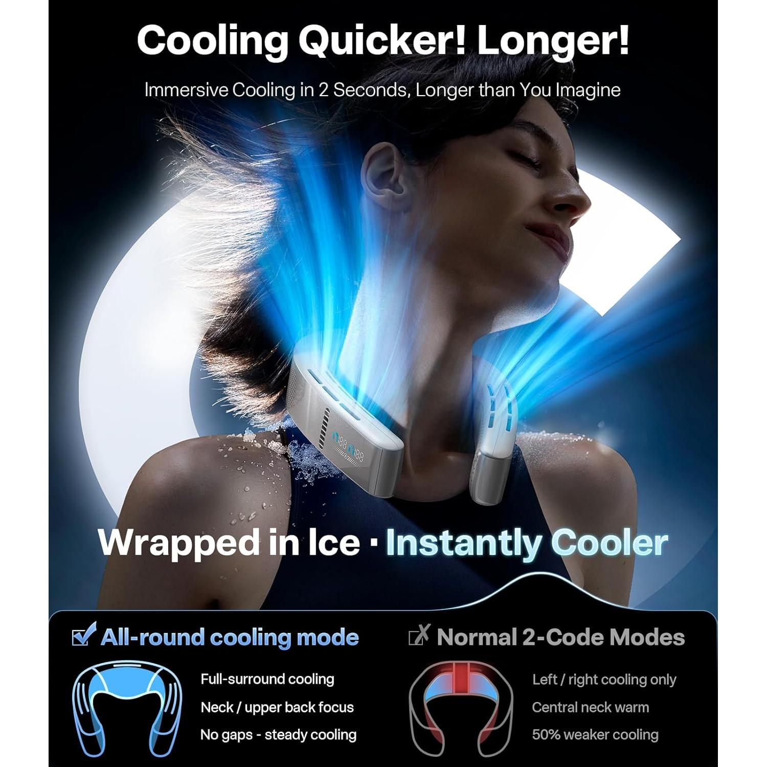 Ventilador de Cuello TORRAS COOLiFY Cyber 6000mAh Blanco