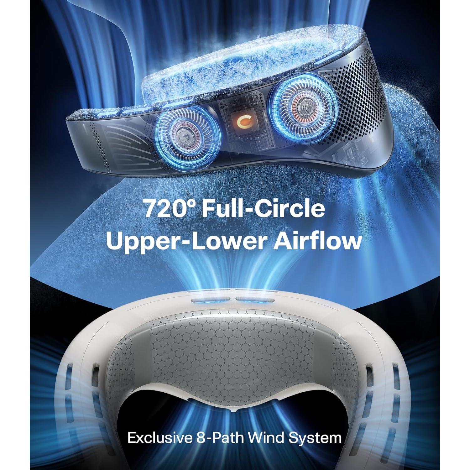 Ventilador de Cuello TORRAS COOLiFY Cyber 6000mAh Blanco