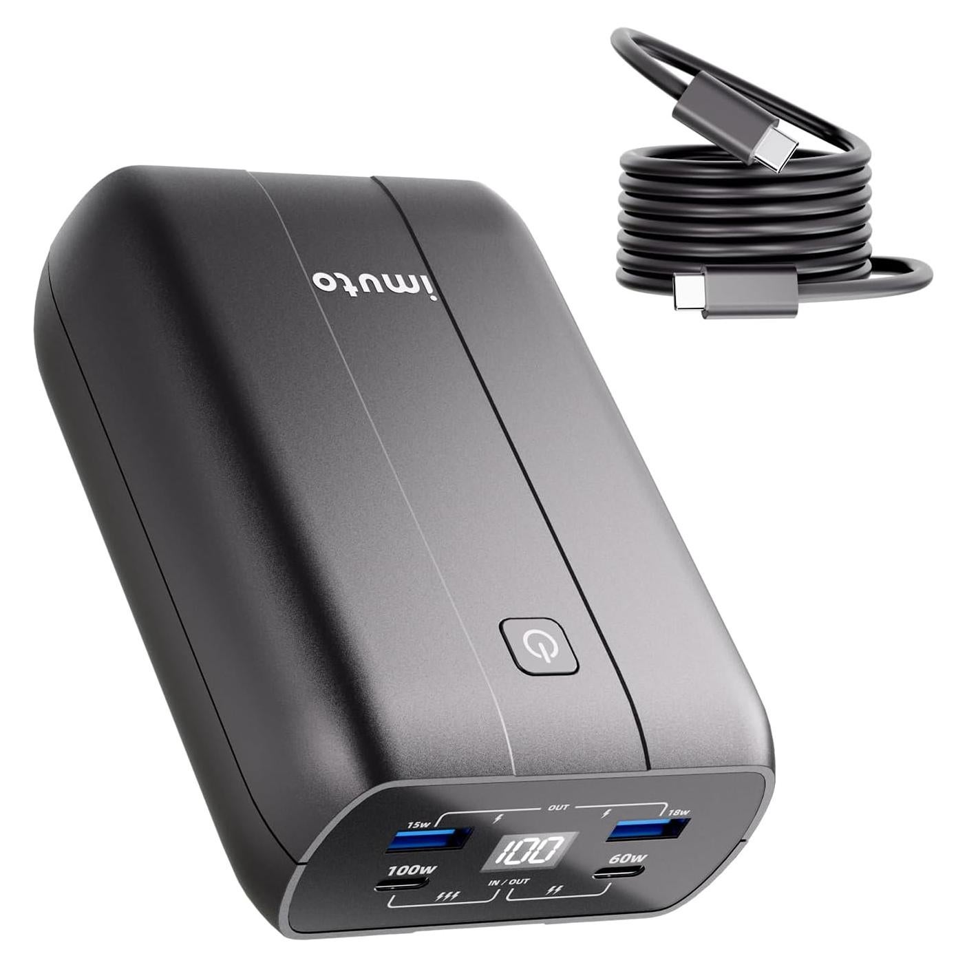Banco de Energía Portátil imuto 100W 20000mAh USB-C PD3.0
