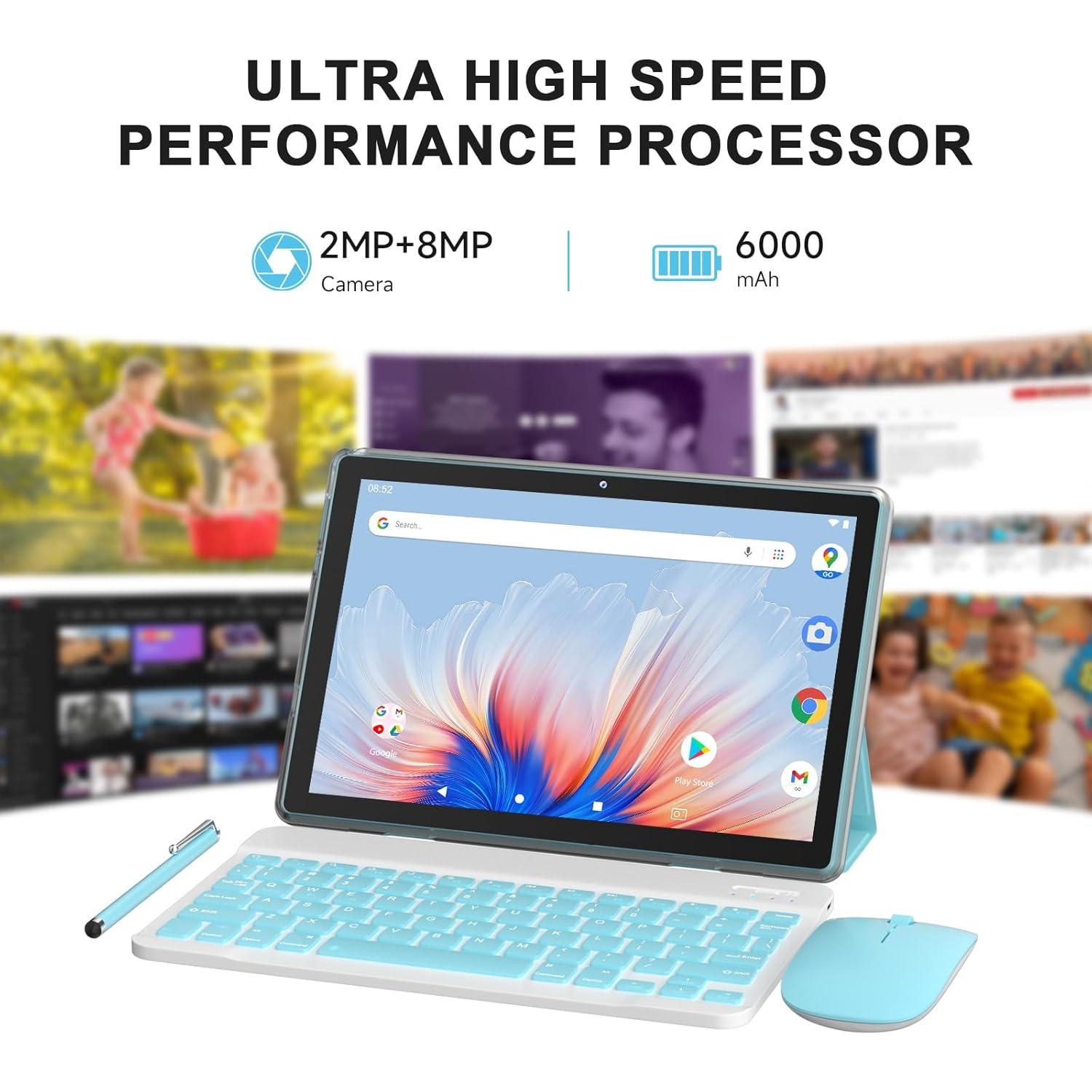 Tablet Android 15 HOTTABLET 10" 10GB RAM 64GB ROM Azul