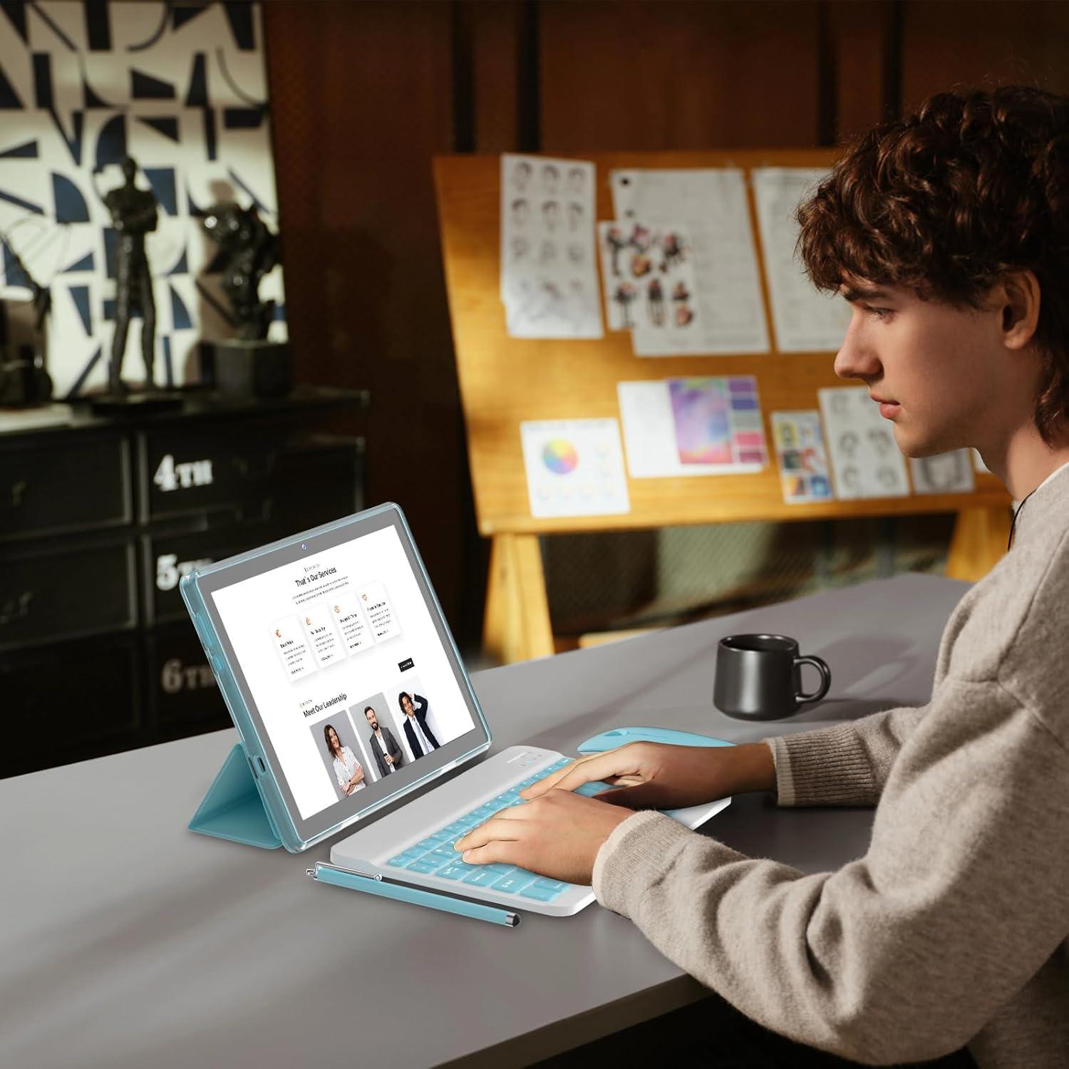 Tablet Android 15 HOTTABLET 10" 10GB RAM 64GB ROM Azul