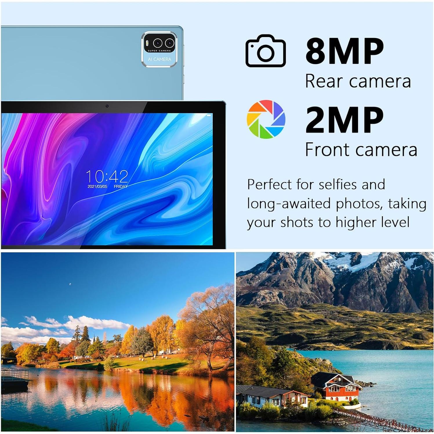 Tablet Android 15 HOTTABLET 10" 10GB RAM 64GB ROM Azul