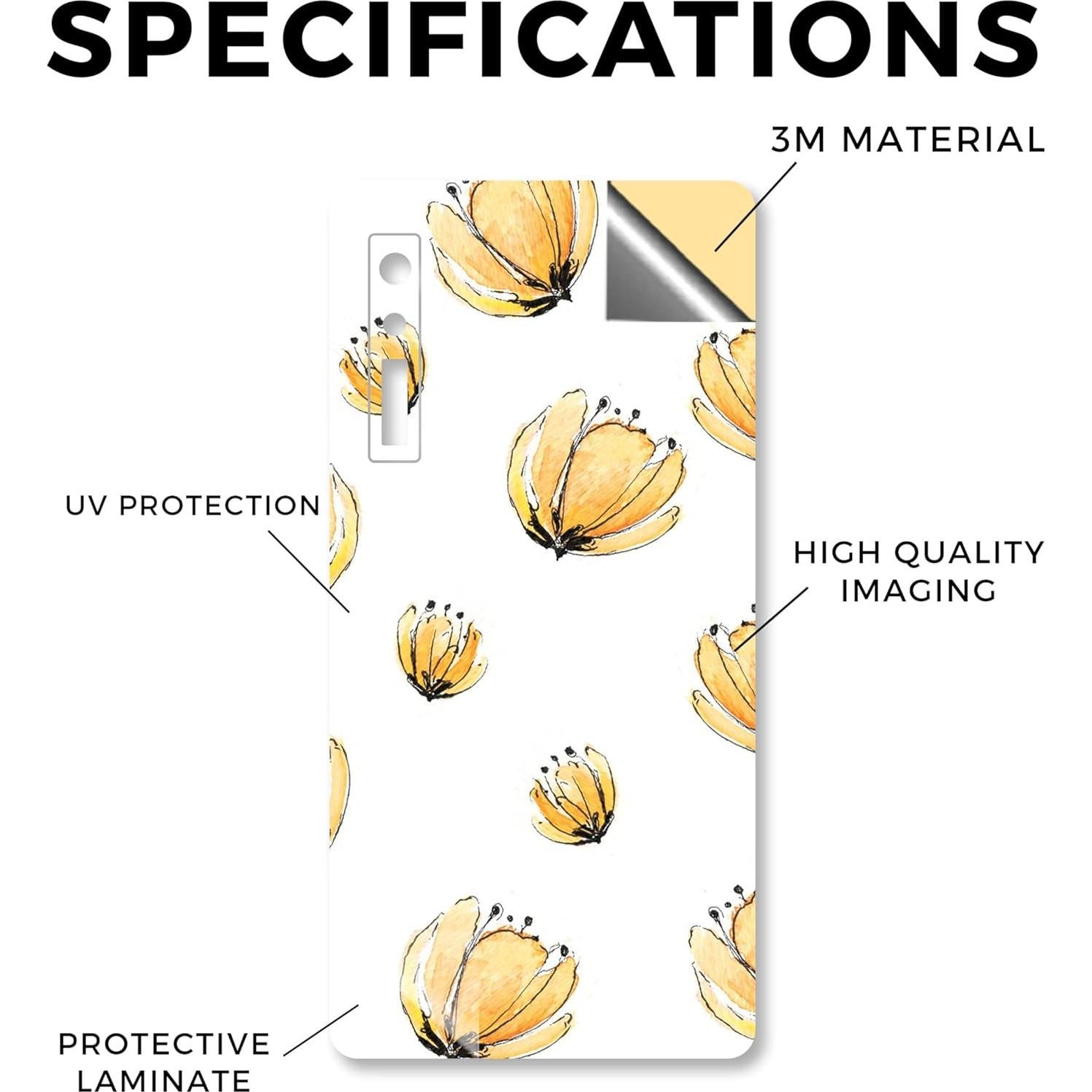 Tablet Skin Compatible with BOOX Palma 1 (2023) - Yellow Poppy - Premium 3M Vinyl Protective Wrap Decal Cover - Easy to Apply | Crafted in The USA by MightySkins