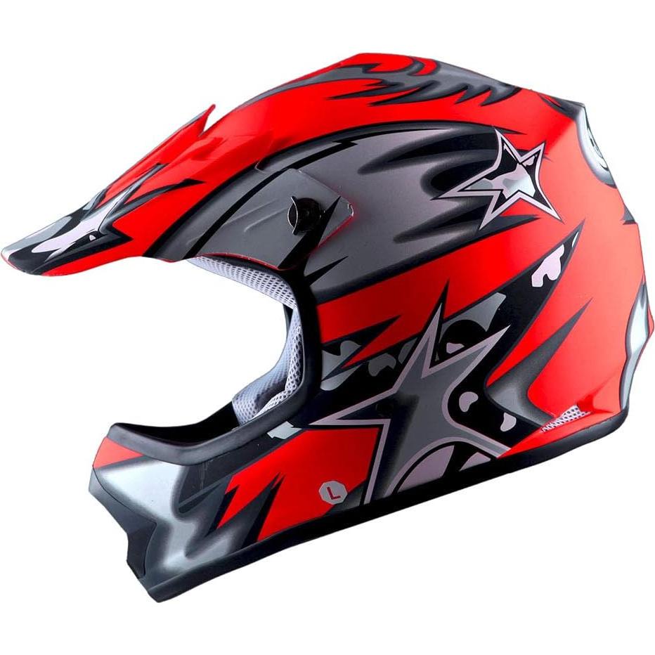 Casco Motocross Power Gear HBOY-K Rojo Mate 1.54 kg