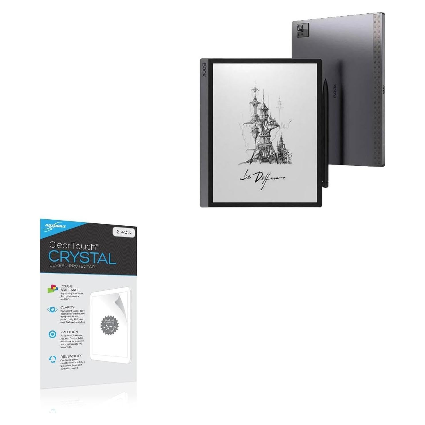 Protector de Pantalla BoxWave ClearTouch Crystal para BOOX Tab Ultra - 2 Unidades