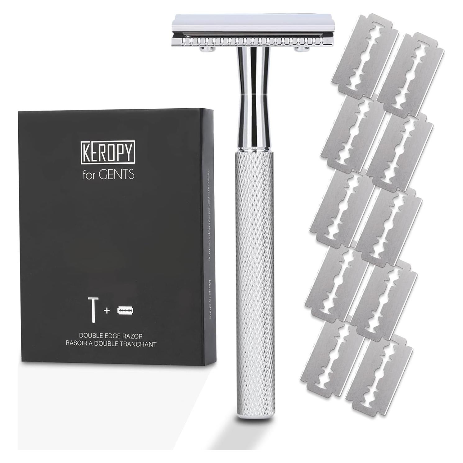 Maquinilla de Afeitar Doble Filo Keropy TR84-MS con 10 Cuchillas