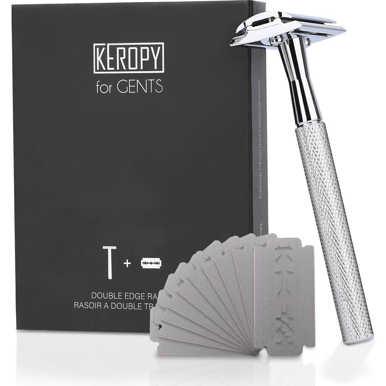 Maquinilla de Afeitar Doble Filo Keropy TR84-MS con 10 Cuchillas
