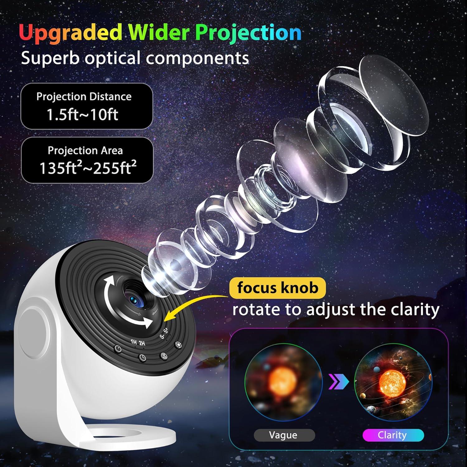 Proyector Planetario FlyEagle 12 en 1 HD Negro y Blanco