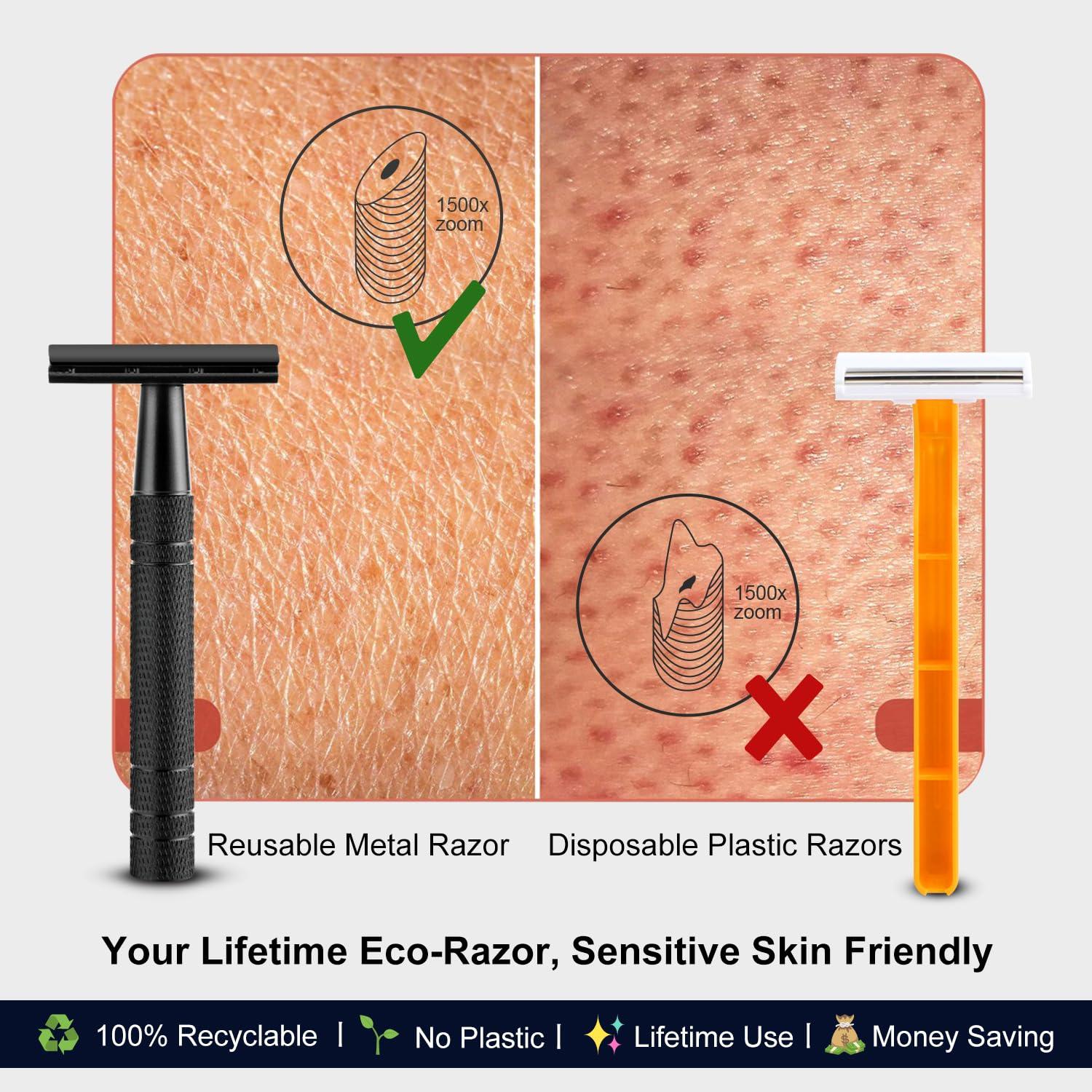 Maquinilla de Seguridad BULIMICA Negra Mate con 10 Cuchillas