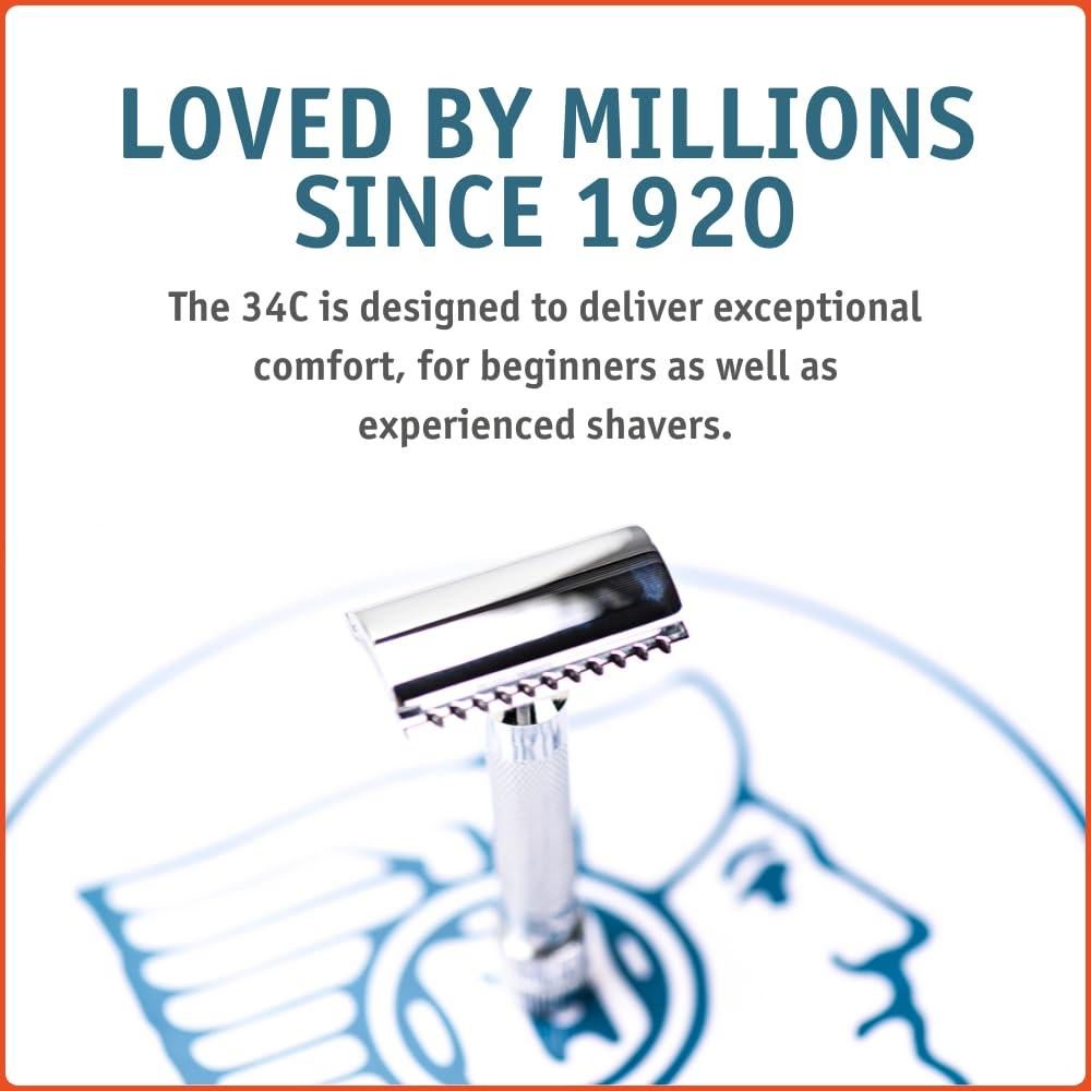 Maquinilla de Afeitar Merkur MK34C Doble Filo Mango Corto