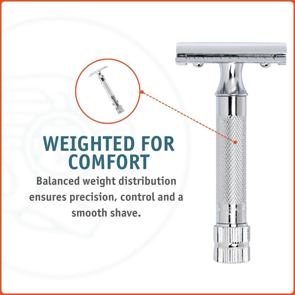 Maquinilla de Afeitar Merkur MK34C Doble Filo Mango Corto