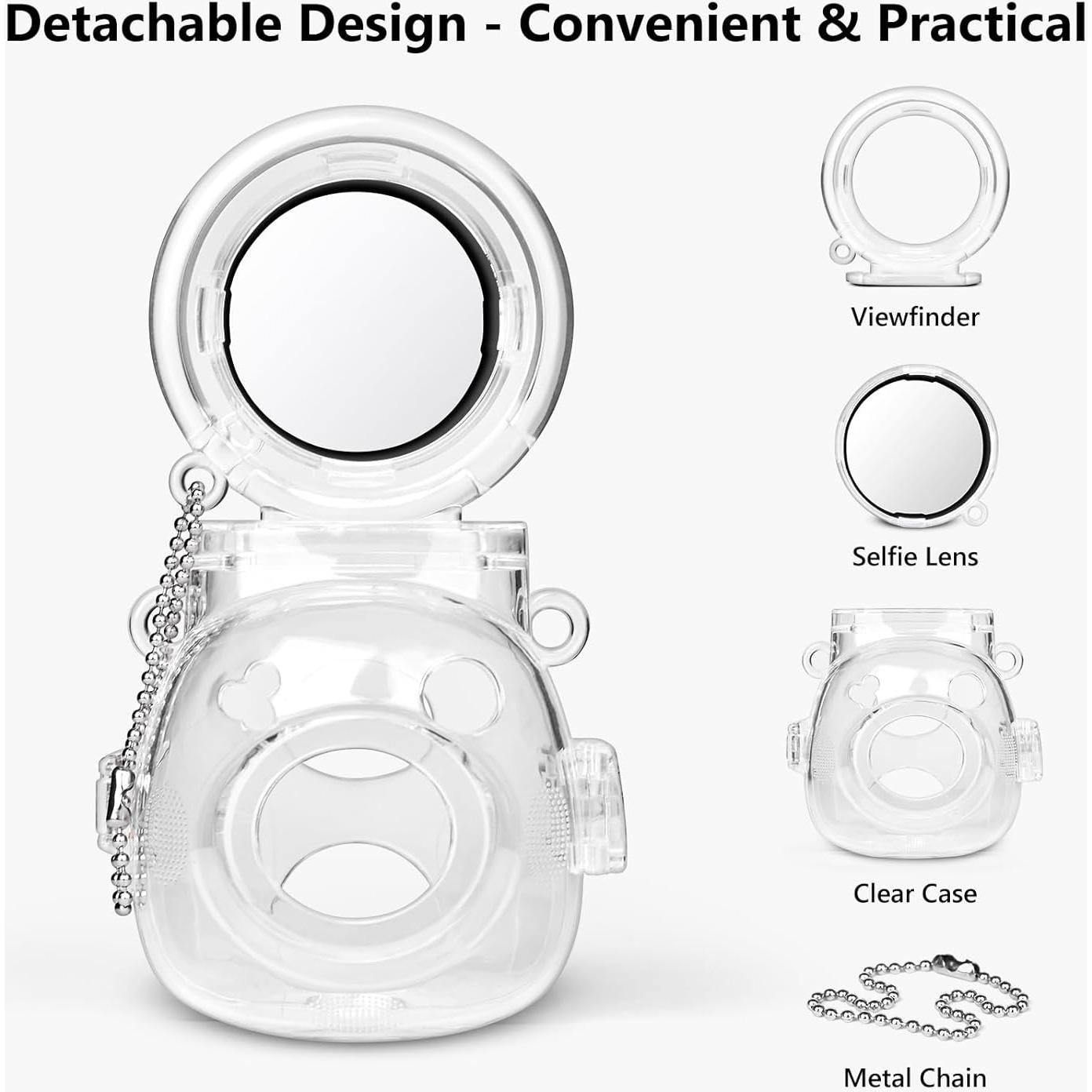 Funda Transparente MUZIRI KINOKOO con Espejo para Cámara Fuji Instax Pal