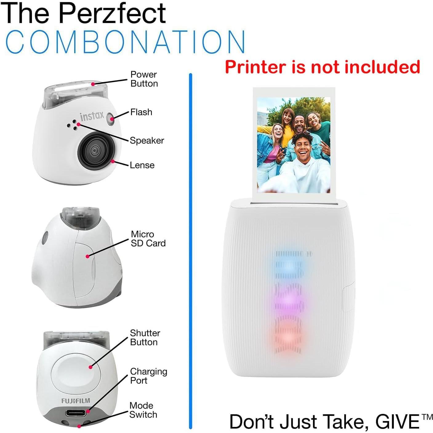 Cámara Digital Fujifilm Instax Pal Lavanda Azul + 20 Películas