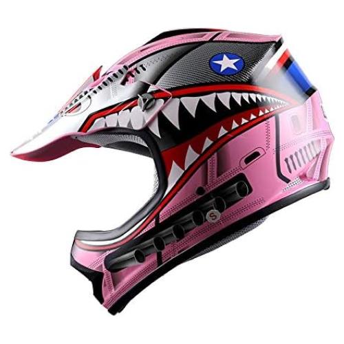 Casco Motocross Power Gear Shark Rosa Grande 53-54 cm