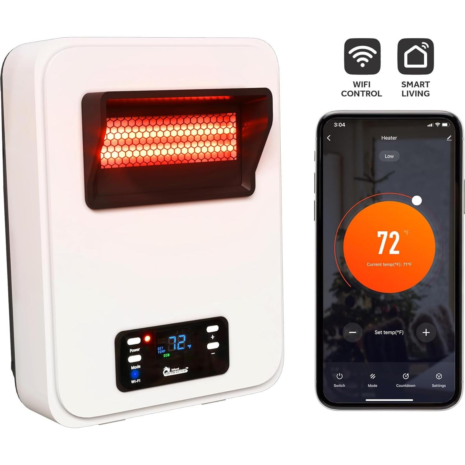 Calentador Eléctrico de Pared Dr. Infrared 1500W con WiFi