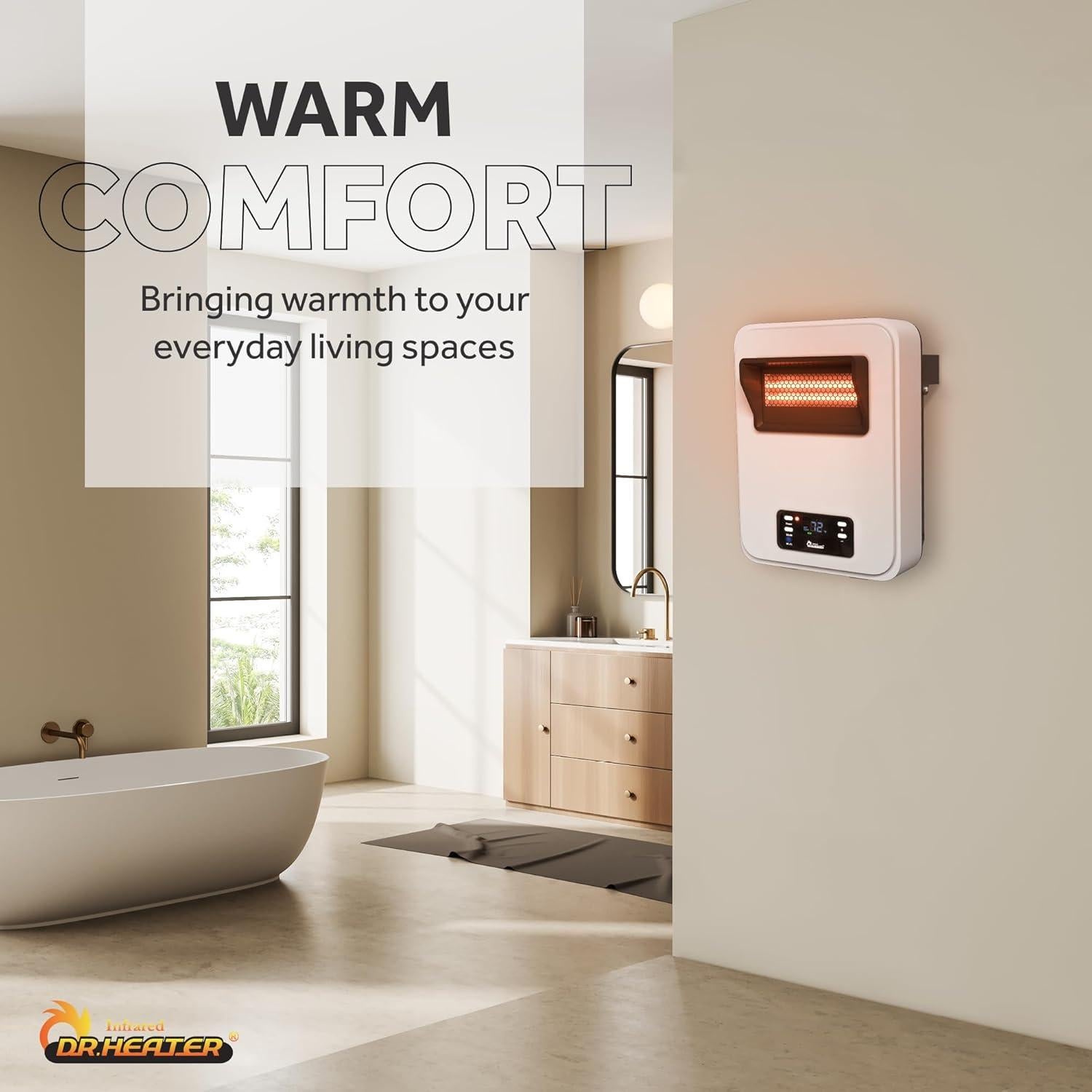 Calentador Eléctrico de Pared Dr. Infrared 1500W con WiFi