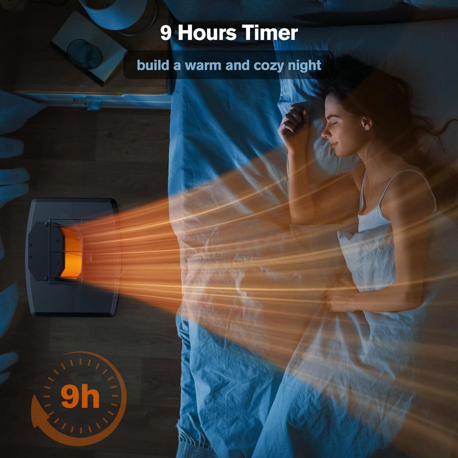 Calentador de Patio Flowbreeze 1200W Infrarrojo Portátil 42in