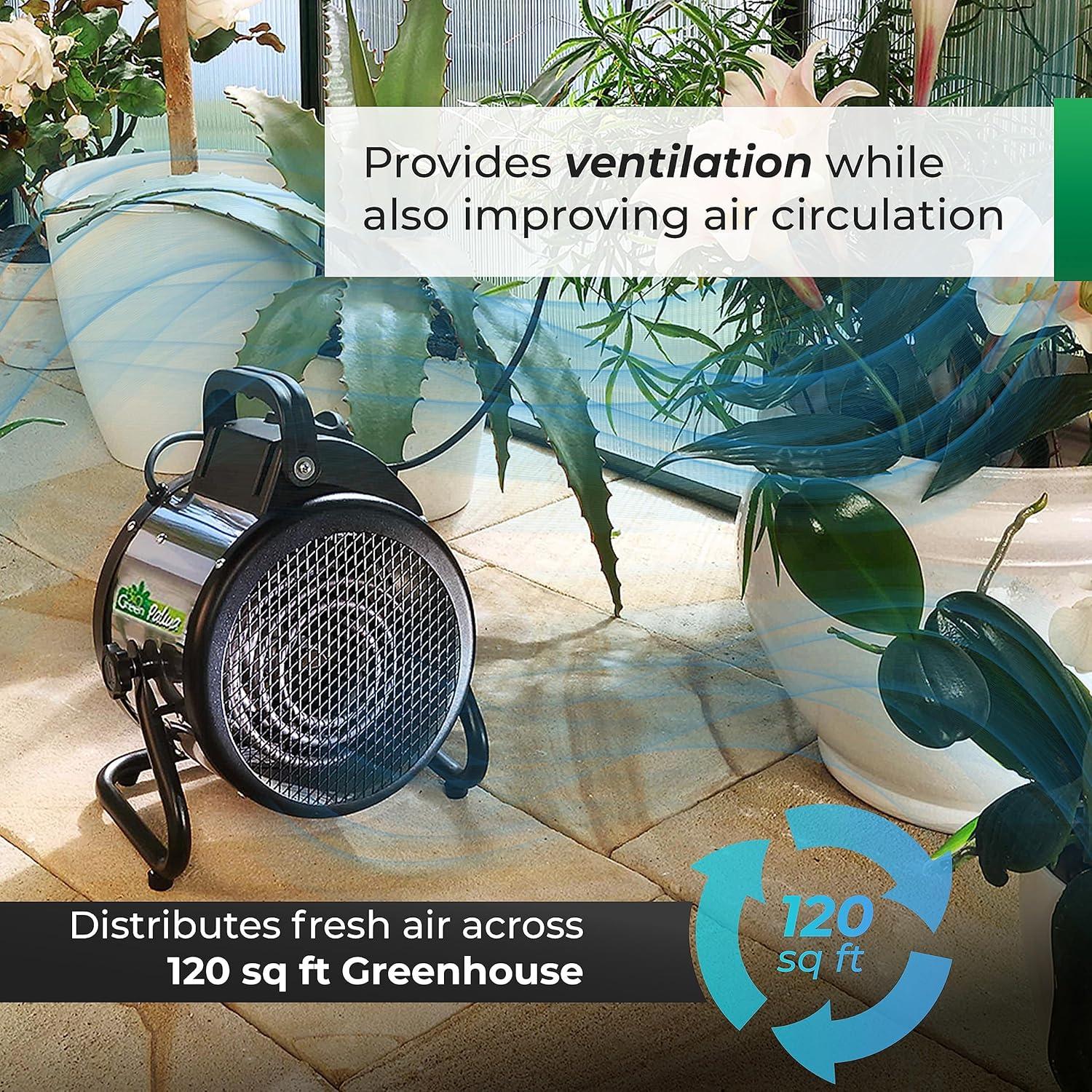 PAL 2.0/USDT Palma Greenhouse Heater incl. Digital Thermosta, 11 x 8 x 12.5" / 280 x 195 x 315 mm