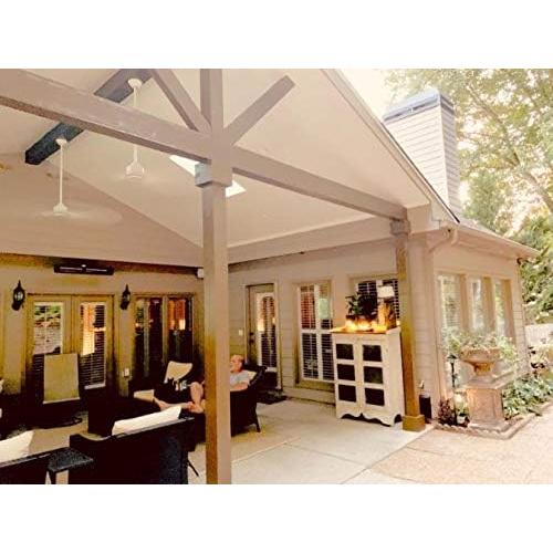 Commercial SunWave 3000 Watt Infrared Patio Heater Tungsten Ultra Quartz Low Glare with Remote control and 3 power levels, 11,028 BTU Max output By Muskoka Lifestyle Products USA Black