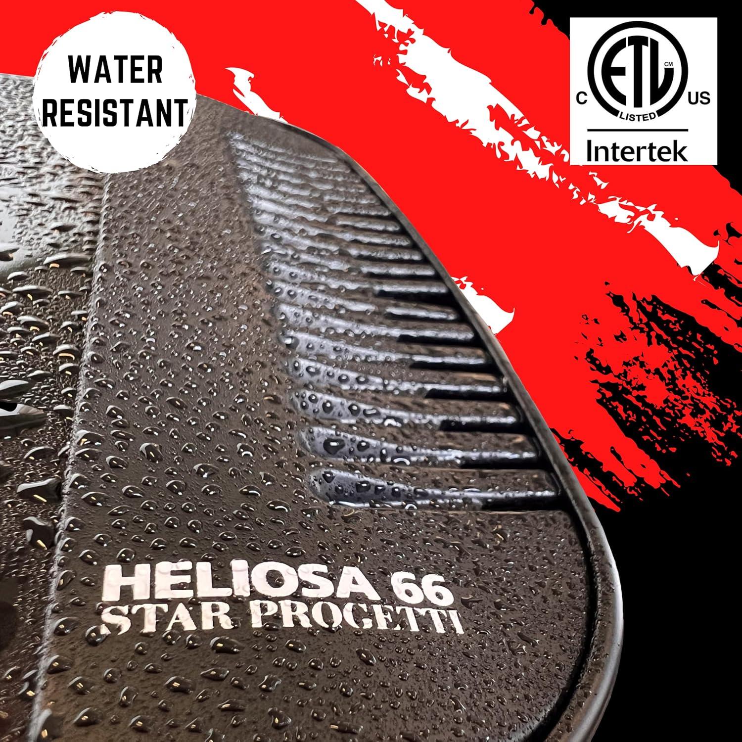 Calentador Eléctrico de Patio Heliosa 66 Negro 1500W IPX5