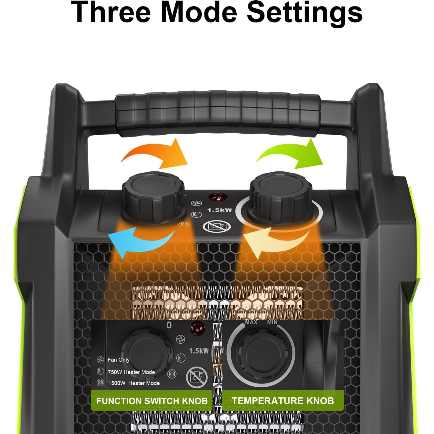 Calentador Eléctrico Gardtech 1500W para Patio y Taller