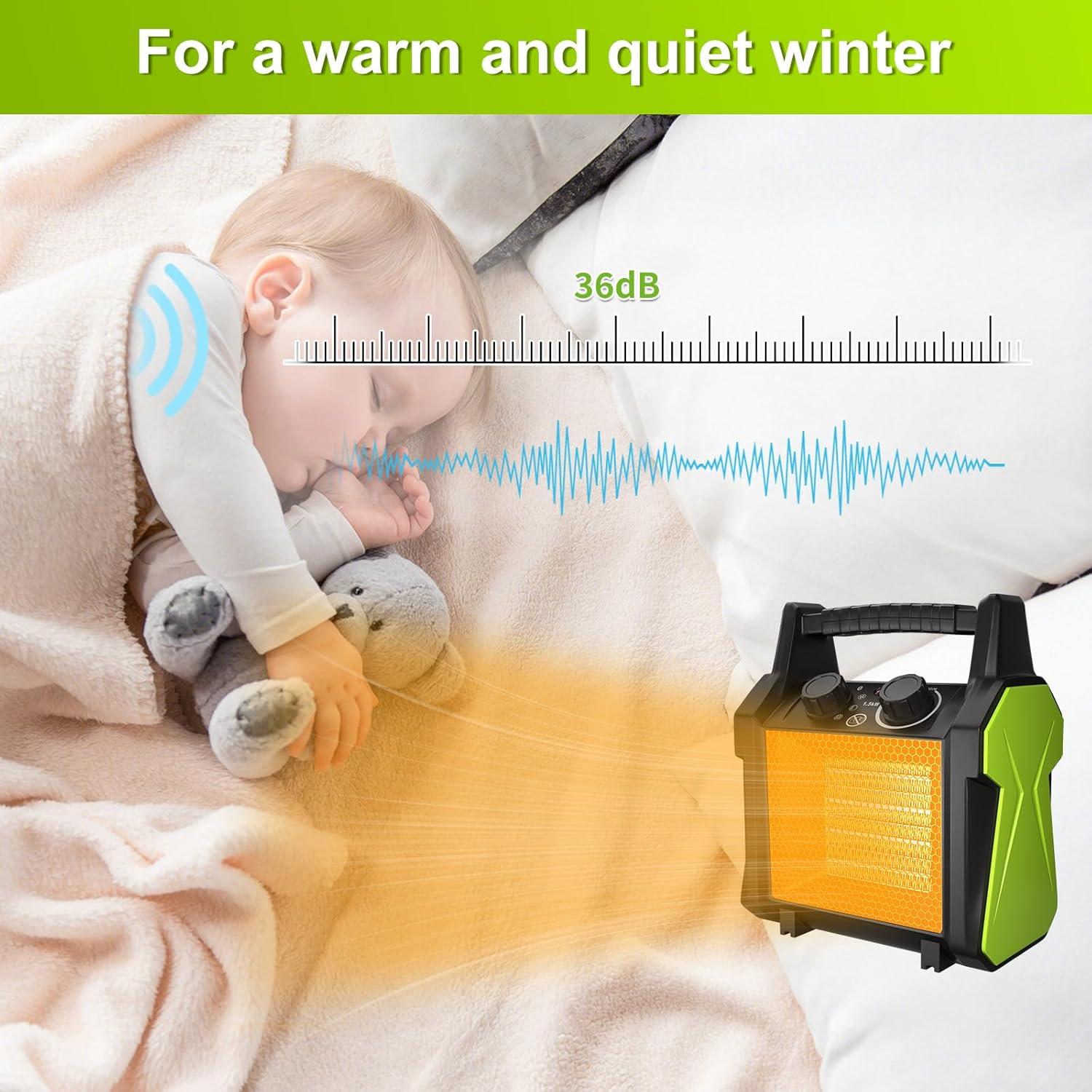 Calentador Eléctrico Gardtech 1500W para Patio y Taller