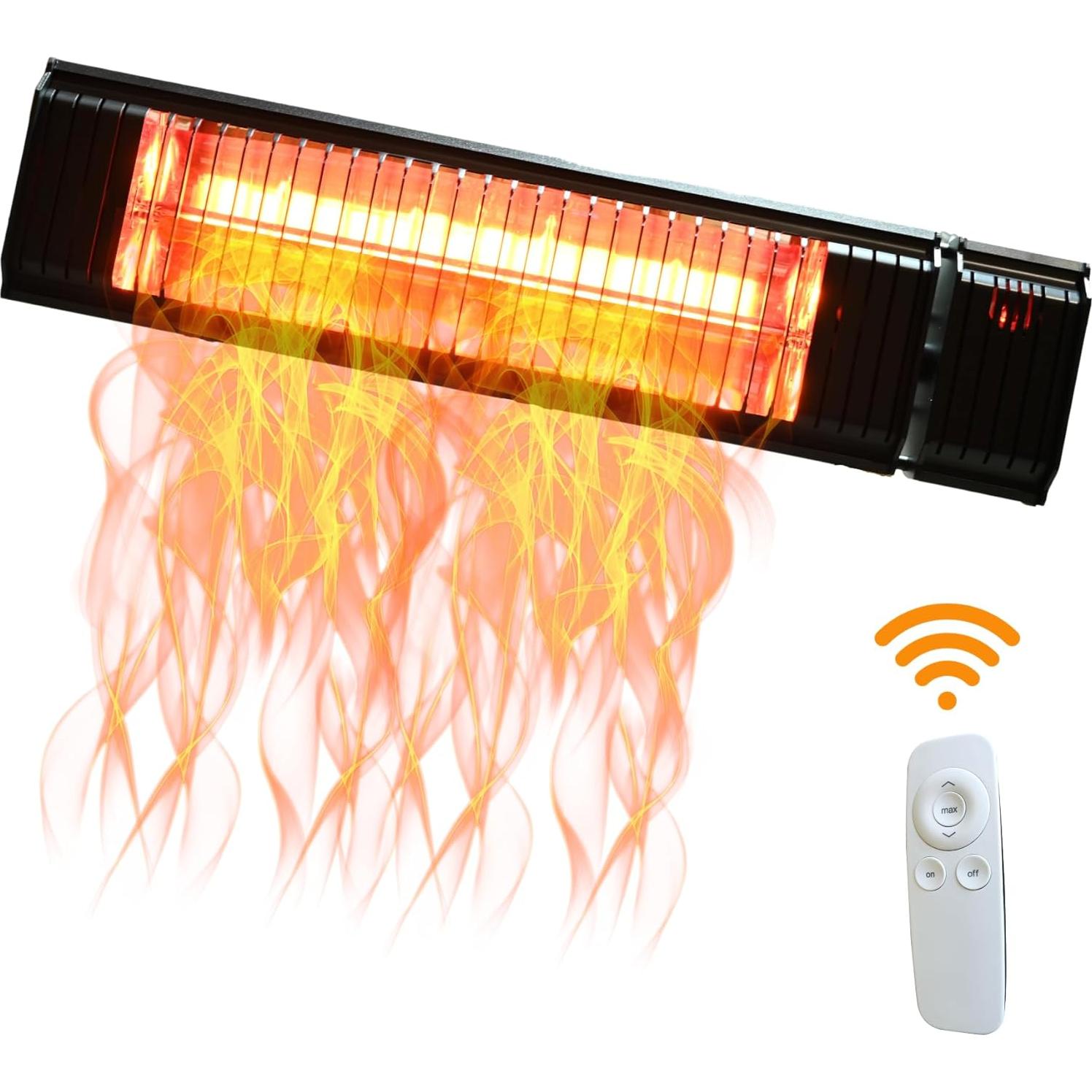 Calentador de Patio Infrarrojo SunWave 1500W con Control Remoto