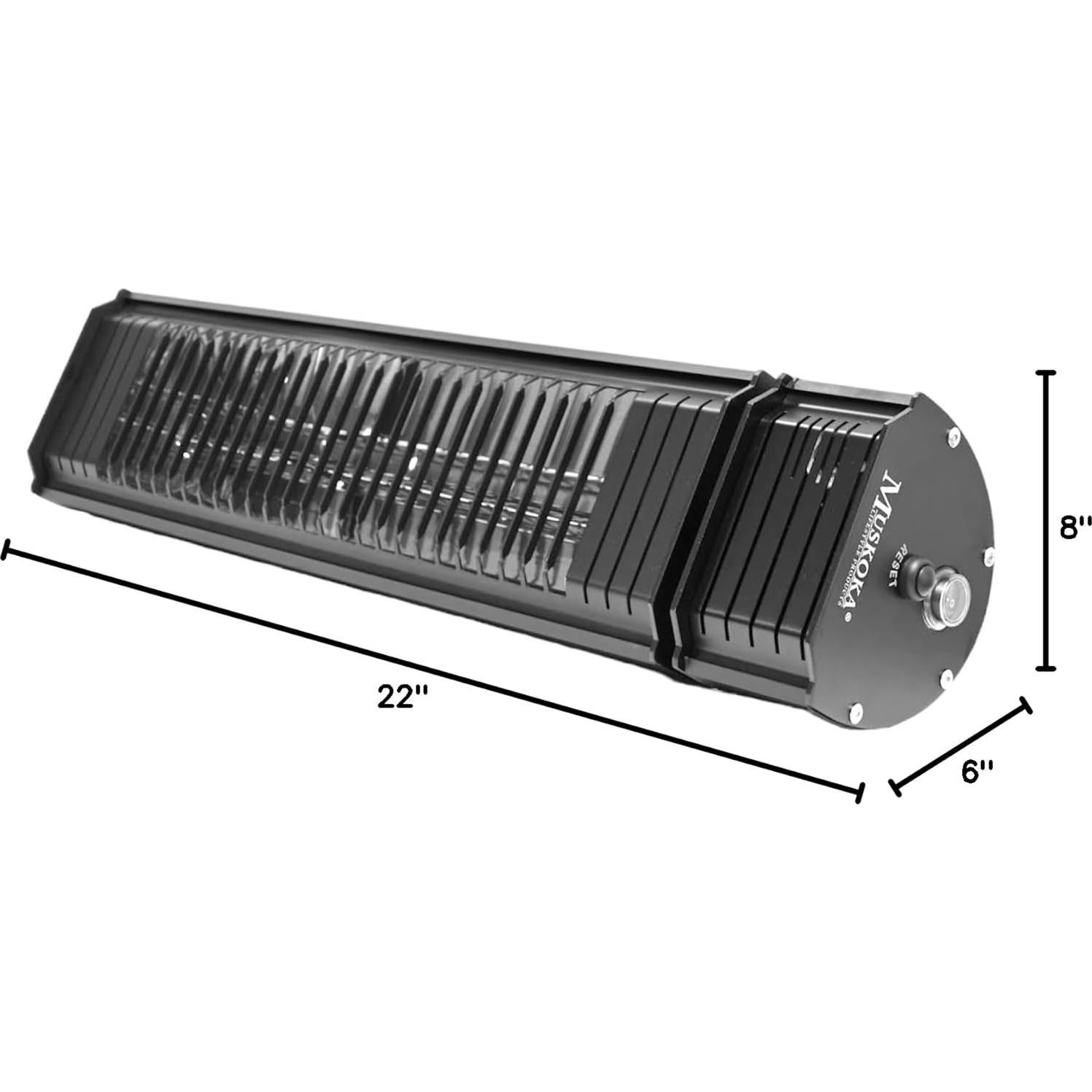 Calentador de Patio Infrarrojo SunWave 1500W con Control Remoto