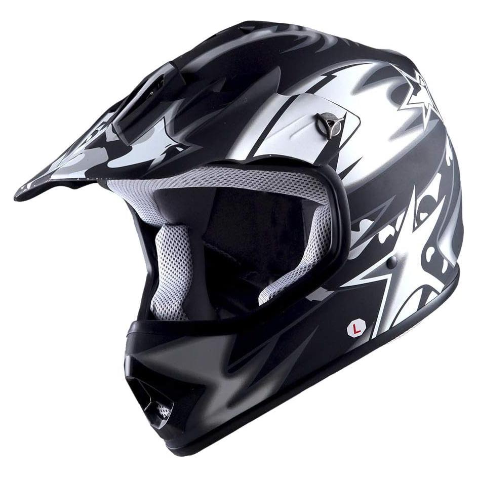 Casco de Motocross WOW Youth Kids HBOY-K Negro Mate 1.37 kg
