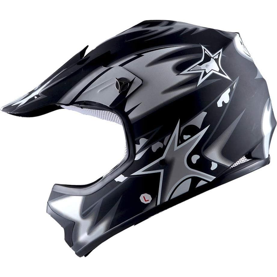 Casco de Motocross WOW Youth Kids HBOY-K Negro Mate 1.37 kg