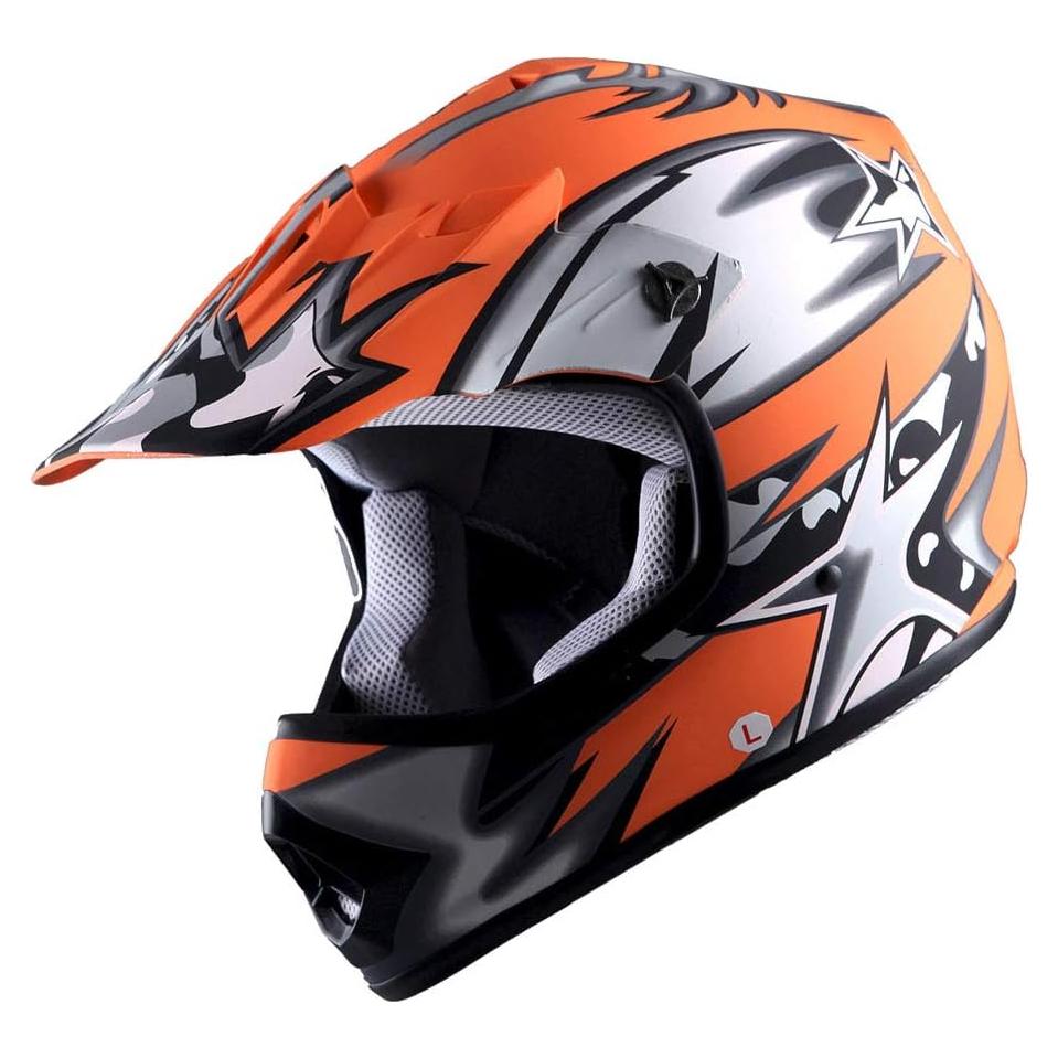 Casco Motocross Kids Power Gear HBOY-K Naranja Mate