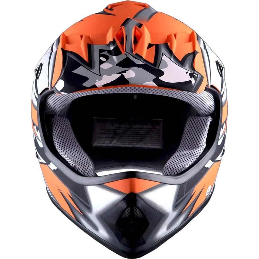 Casco Motocross Kids Power Gear HBOY-K Naranja Mate