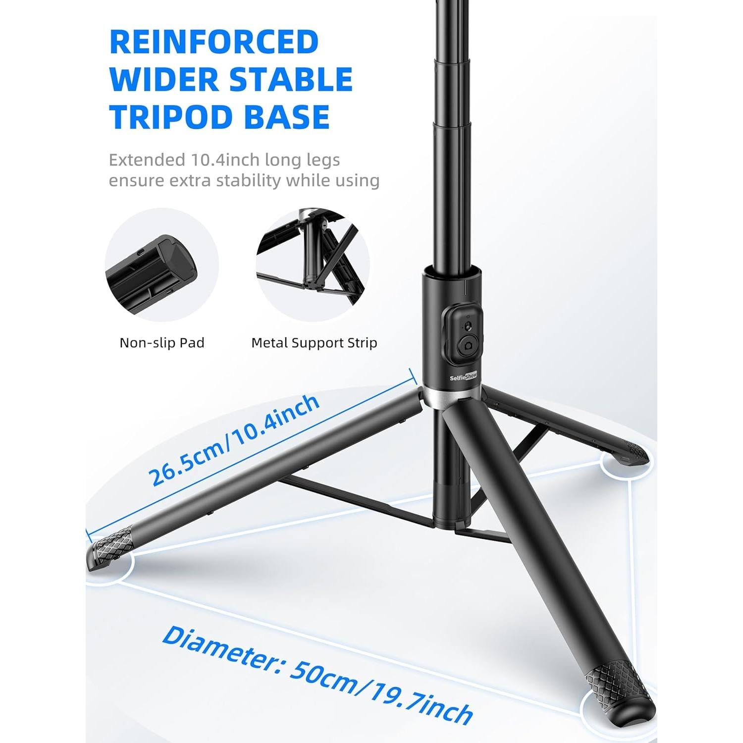 Bastón de Selfie y Trípode SelfieShow 183 cm Aluminio Control Remoto