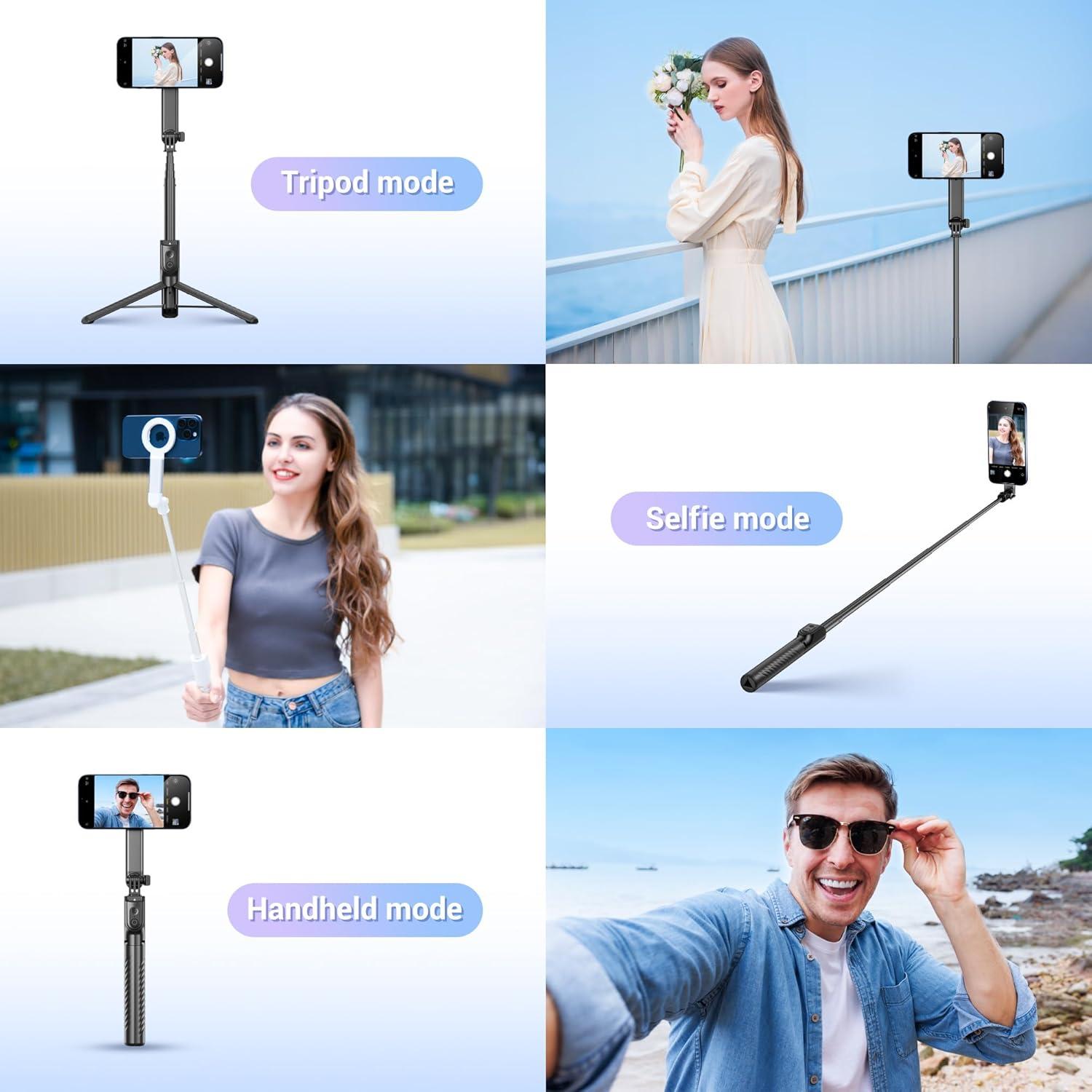 Trípode de Selfie Magnético Jinjiacheng 25-104cm Control Remoto