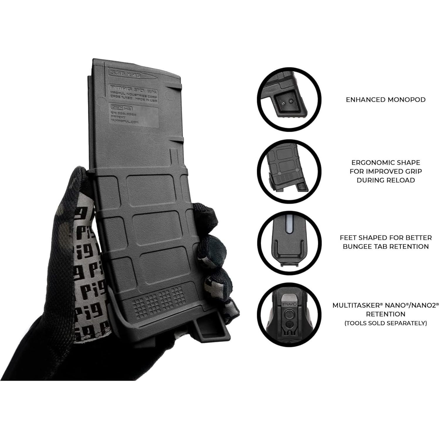 3PK MagPod PMAGS Gen3 Negro - Plástico 63.4g