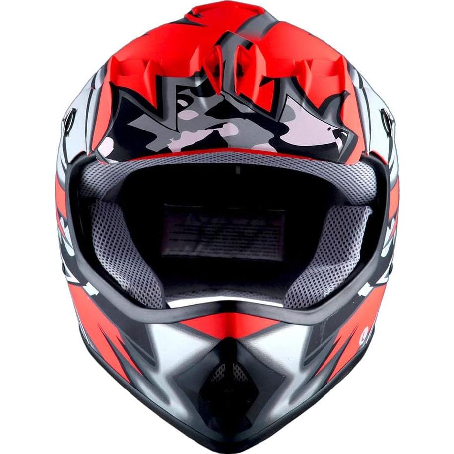 Casco de Motocross Power Gear Rojo Mate L 53-54 cm