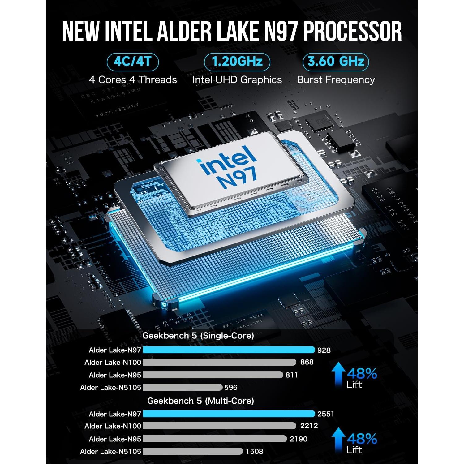 Mini PC GMKtec G5 Intel N97 12GB RAM 512GB SSD 4K